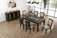 Kenyada 7 Pc Dining Table Set - U&U Home Budget Furniture (Carteret, NJ)