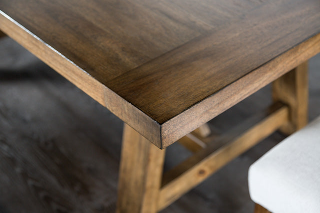Losone Dining Table Set with Bench Rustic - U&U Home Budget Furniture (Carteret, NJ)