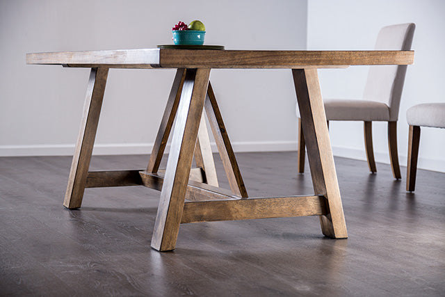 Losone Dining Table Set with Bench Rustic - U&U Home Budget Furniture (Carteret, NJ)