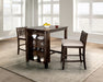 Lescles 3 Pc Counter Ht Set (1 Table + 2 Chairs) - U&U Home Budget Furniture (Carteret, NJ)