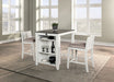 Lescles 3 Pc Counter Ht Set (1 Table + 2 Chairs) - U&U Home Budget Furniture (Carteret, NJ)