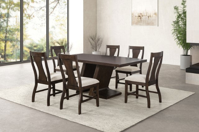 Holsworthy 7 Pc Dining Table Set - U&U Home Budget Furniture (Carteret, NJ)
