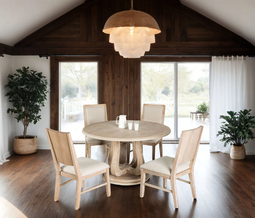 Orbetello 5 Pc Dining Table Set Natural - U&U Home Budget Furniture (Carteret, NJ)