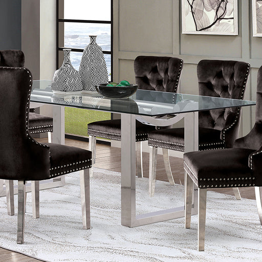 Silvestri 7 Pc Dining Table Set - U&U Home Budget Furniture (Carteret, NJ)