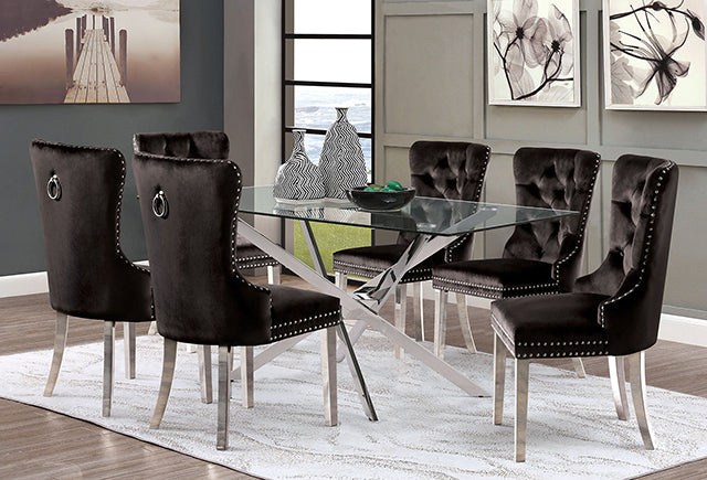 Silveria 7 Pc Dining Table Set - U&U Home Budget Furniture (Carteret, NJ)