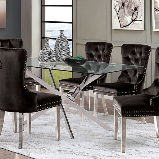 Silveria 7 Pc Dining Table Set - U&U Home Budget Furniture (Carteret, NJ)