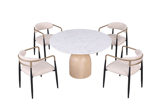 Neasden 5 Pc Dining Table Set - U&U Home Budget Furniture (Carteret, NJ)