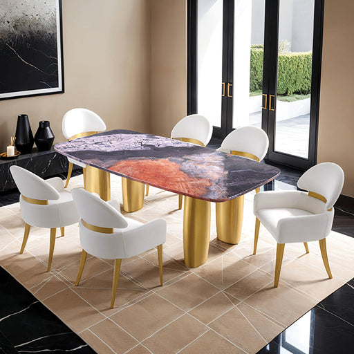 Northolt 5 Pc Dining Table Set - U&U Home Budget Furniture (Carteret, NJ)