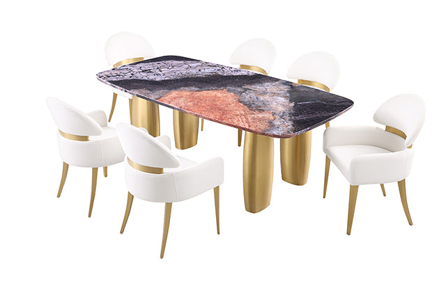 Northolt 5 Pc Dining Table Set - U&U Home Budget Furniture (Carteret, NJ)