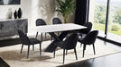 Lenvik 7 Pc Dining Table Set White - U&U Home Budget Furniture (Carteret, NJ)