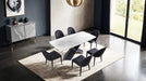 Lenvik 7 Pc Dining Table Set White - U&U Home Budget Furniture (Carteret, NJ)