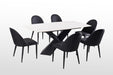 Lenvik 7 Pc Dining Table Set White - U&U Home Budget Furniture (Carteret, NJ)