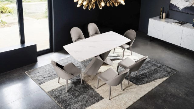 Lenvik 7 Pc Dining Table Set - U&U Home Budget Furniture (Carteret, NJ)