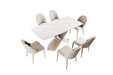 Lenvik 7 Pc Dining Table Set - U&U Home Budget Furniture (Carteret, NJ)