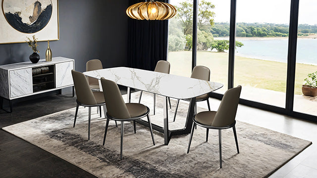 Norelli 7 Pc Dining Table Set - U&U Home Budget Furniture (Carteret, NJ)