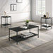 Pallas 3 Pc. Table Set Black - U&U Home Budget Furniture (Carteret, NJ)