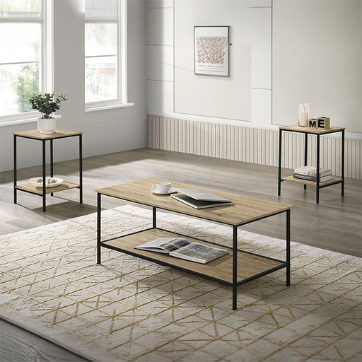 Pallas 3 Pc. Table Set Natural - U&U Home Budget Furniture (Carteret, NJ)