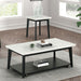 Thisted Rectangle Marble Coffee Table w/ Casters - U&U Home Budget Furniture (Carteret, NJ)