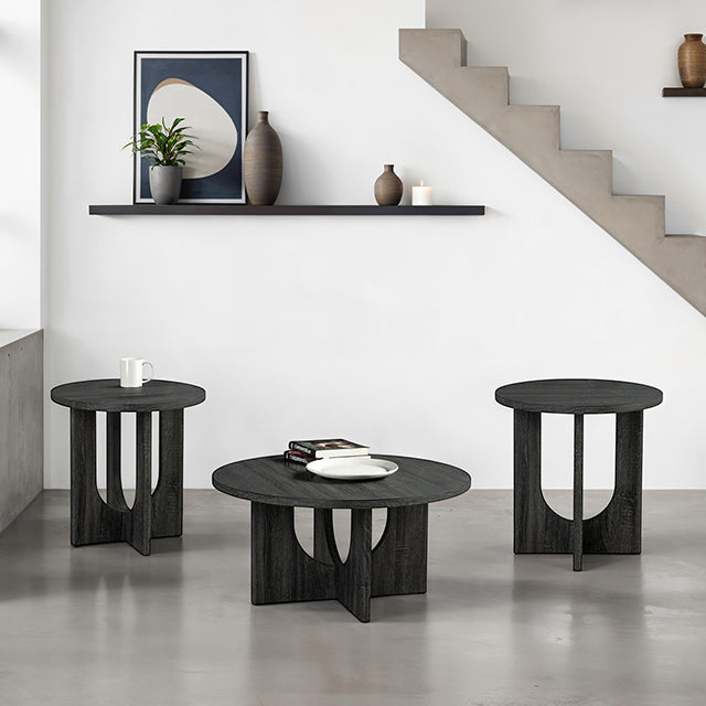 Holen 3 Pc. Table Set Gray - U&U Home Budget Furniture (Carteret, NJ)
