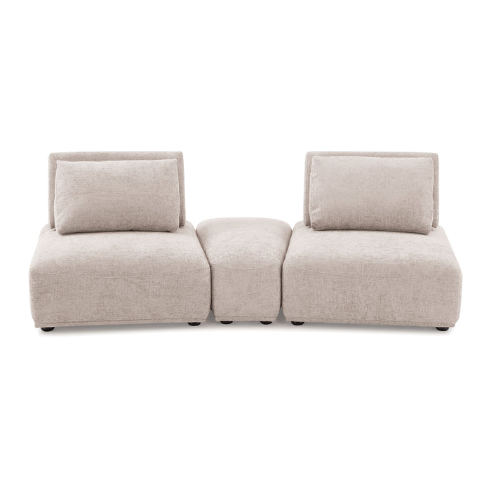Stavanger Curved 2-Seater w/ Ot - U&U Home Budget Furniture (Carteret, NJ)