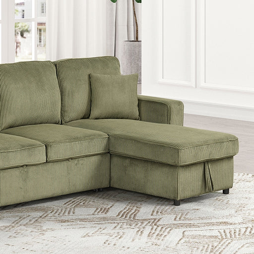 Yves Sectional Green - U&U Home Budget Furniture (Carteret, NJ)