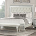 Stella Mia 4 Pc 5 Pc Queen Bedroom Set White & White - U&U Home Budget Furniture (Carteret, NJ)