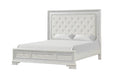 Stella Mia 4 Pc 5 Pc Queen Bedroom Set White & White - U&U Home Budget Furniture (Carteret, NJ)