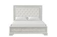 Stella Mia 4 Pc 5 Pc Queen Bedroom Set White & White - U&U Home Budget Furniture (Carteret, NJ)