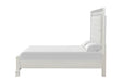 Stella Mia 4 Pc 5 Pc Queen Bedroom Set White & White - U&U Home Budget Furniture (Carteret, NJ)