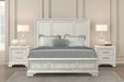 Stella Mia 4 Pc 5 Pc Queen Bedroom Set White & White - U&U Home Budget Furniture (Carteret, NJ)