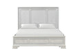 Stella Mia 4 Pc 5 Pc Queen Bedroom Set White & White - U&U Home Budget Furniture (Carteret, NJ)