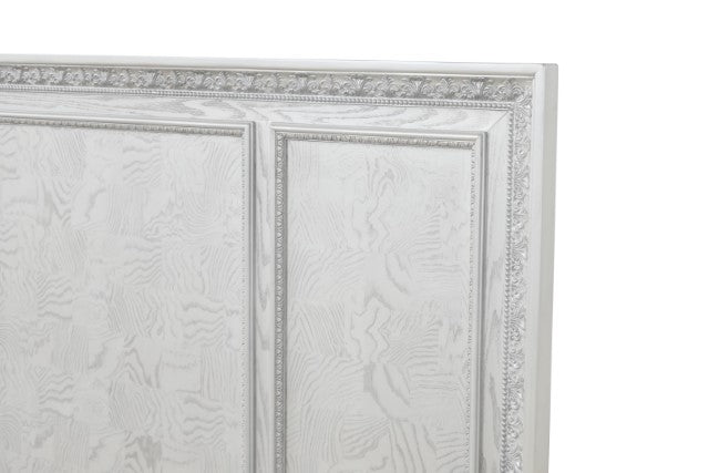 Stella Mia 4 Pc 5 Pc Queen Bedroom Set White & White - U&U Home Budget Furniture (Carteret, NJ)