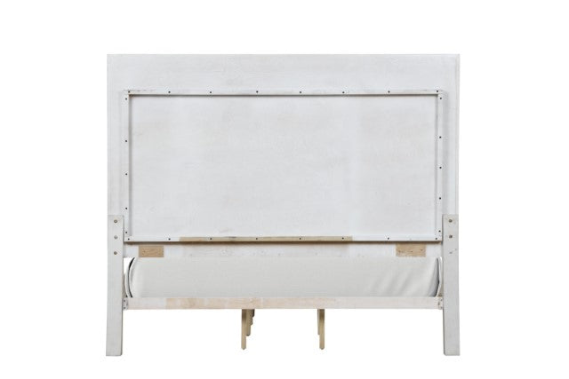 Stella Mia 4 Pc 5 Pc Queen Bedroom Set White & White - U&U Home Budget Furniture (Carteret, NJ)