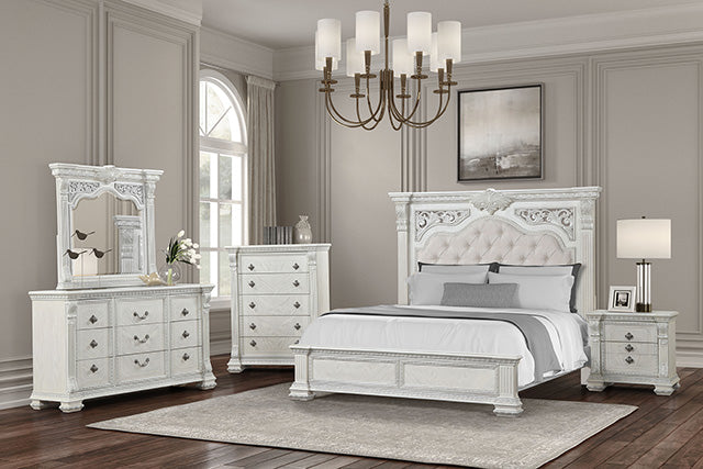 Promenade Bed Dark Brown & White - U&U Home Budget Furniture (Carteret, NJ)