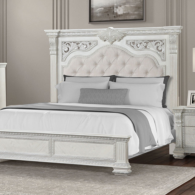 Promenade Bed Dark Brown & White - U&U Home Budget Furniture (Carteret, NJ)