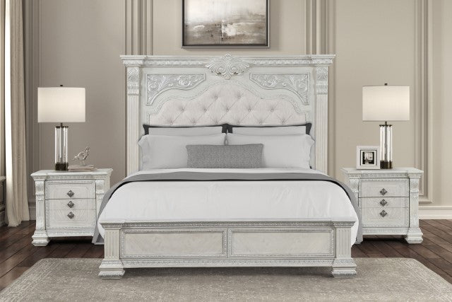 Promenade Bed Dark Brown & White - U&U Home Budget Furniture (Carteret, NJ)