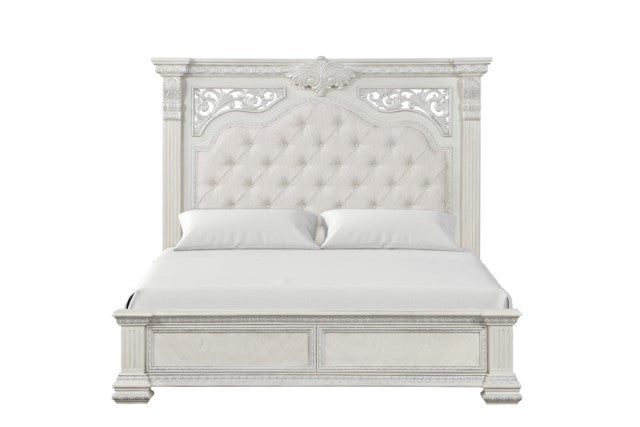 Promenade Bed Dark Brown & White - U&U Home Budget Furniture (Carteret, NJ)