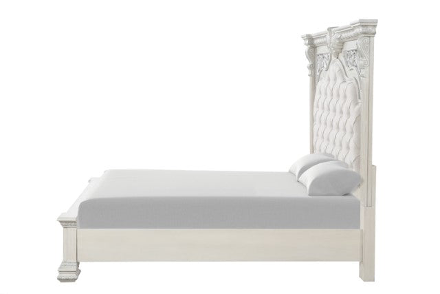 Promenade Bed Dark Brown & White - U&U Home Budget Furniture (Carteret, NJ)