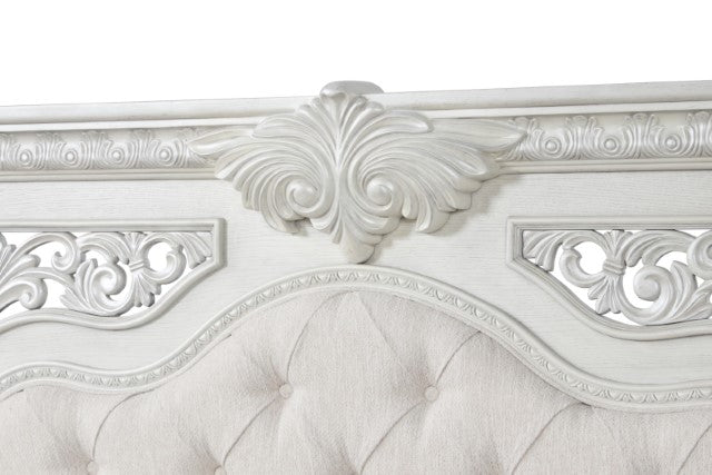 Promenade Bed Dark Brown & White - U&U Home Budget Furniture (Carteret, NJ)