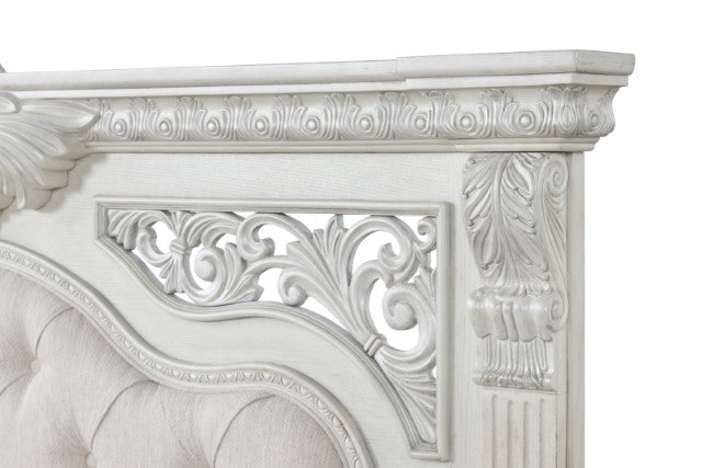 Promenade Bed Dark Brown & White - U&U Home Budget Furniture (Carteret, NJ)