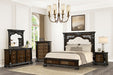 Promenade Bed Dark Brown & White - U&U Home Budget Furniture (Carteret, NJ)