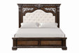 Promenade Bed Dark Brown & White - U&U Home Budget Furniture (Carteret, NJ)