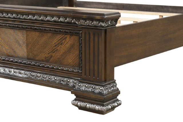 Promenade Bed Dark Brown & White - U&U Home Budget Furniture (Carteret, NJ)