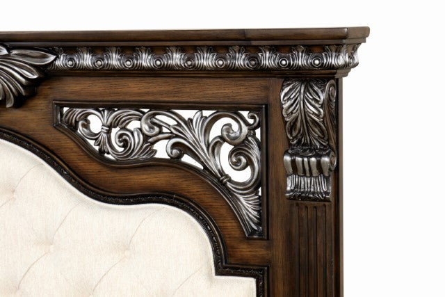 Promenade Bed Dark Brown & White - U&U Home Budget Furniture (Carteret, NJ)