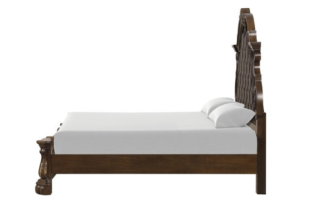 Leovanni 4 Pc Queen Bedroom Set Brown - U&U Home Budget Furniture (Carteret, NJ)