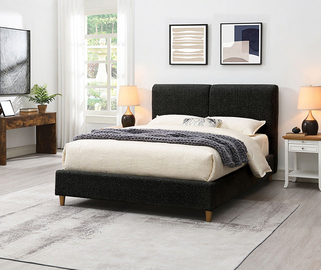 Stavern Bed Black & Grey - U&U Home Budget Furniture (Carteret, NJ)