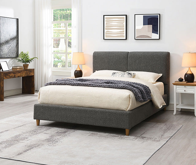 Stavern Bed Black & Grey - U&U Home Budget Furniture (Carteret, NJ)