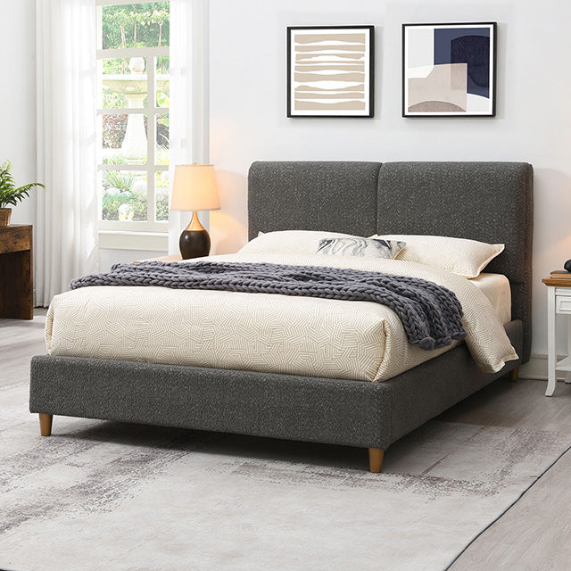 Stavern Bed Black & Grey - U&U Home Budget Furniture (Carteret, NJ)