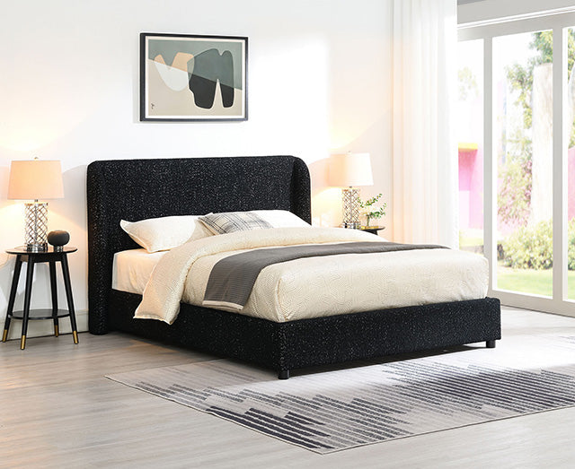 Laverni Bed Black, Grey & White - U&U Home Budget Furniture (Carteret, NJ)