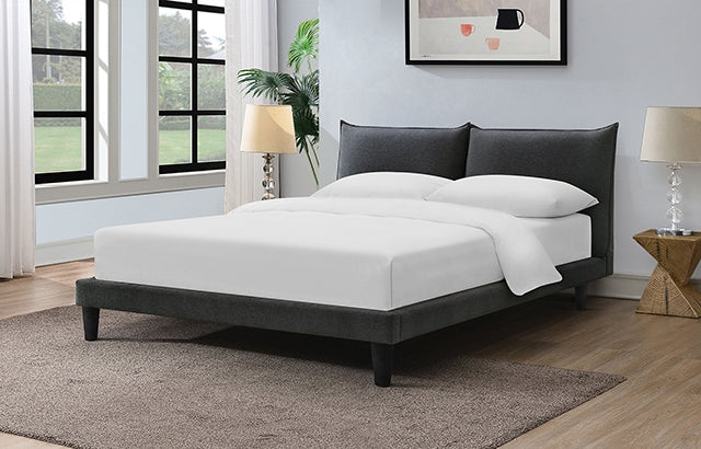 Verwood Bed Gray & Light Gray - U&U Home Budget Furniture (Carteret, NJ)